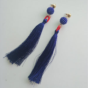 Bohemia charm high quality jewelry pendants with mix color tassel earring party