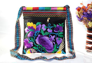 Tibet ethnic style double-sided embroidered bag three inner bags embroidered one shoulder leisure Women's bag cross carry small bag