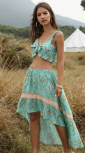 Load image into Gallery viewer, Beach Holiday Top + Skirt Bohemian Women&#39;s Two-Piece Suit
