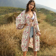 Load image into Gallery viewer, Bohemian Beach Vacation Print Sunscreen Cardigan with Shawl
