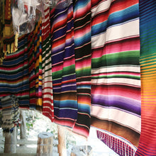 Load image into Gallery viewer, Mexican style party tablecloth table flag tassel woven tablecloth
