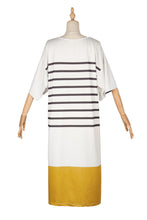 Load image into Gallery viewer, Striped Spring/Summer V-Neck Bat Sleeve Striped Dress
