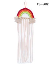 Load image into Gallery viewer, Woven Rainbow Children's Hairpin Hair Accessories Storage Belt Wall-mounted Headwear Finishing Belt Organizer
