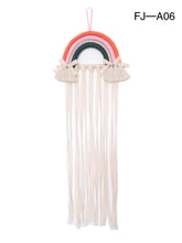 Load image into Gallery viewer, Woven Rainbow Children's Hairpin Hair Accessories Storage Belt Wall-mounted Headwear Finishing Belt Organizer
