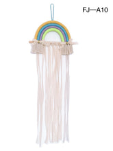 Load image into Gallery viewer, Woven Rainbow Children's Hairpin Hair Accessories Storage Belt Wall-mounted Headwear Finishing Belt Organizer
