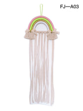 Load image into Gallery viewer, Woven Rainbow Children's Hairpin Hair Accessories Storage Belt Wall-mounted Headwear Finishing Belt Organizer
