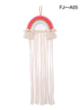 Load image into Gallery viewer, Woven Rainbow Children's Hairpin Hair Accessories Storage Belt Wall-mounted Headwear Finishing Belt Organizer

