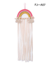 Load image into Gallery viewer, Woven Rainbow Children's Hairpin Hair Accessories Storage Belt Wall-mounted Headwear Finishing Belt Organizer
