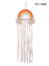 Load image into Gallery viewer, Woven Rainbow Children's Hairpin Hair Accessories Storage Belt Wall-mounted Headwear Finishing Belt Organizer

