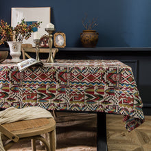 Load image into Gallery viewer, Geometry Bohemian Style Linen Double-sided Pattern Thick Tablecloth
