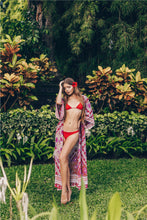 Load image into Gallery viewer, Chiffon Printed Loose Waist with Beach Dress Holiday Sun Bikini Blouse
