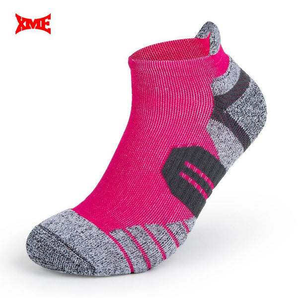 Professional non slip towel bottom running socks men's and women's marathon socks short tube sports socks