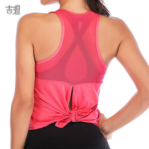 Sports vest split mesh breathable yoga clothing fast drying moisture absorption yoga vest for women