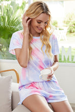 Load image into Gallery viewer, Summer casual print dye gradient star pajamas short-sleeved home suit 2
