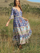 Load image into Gallery viewer, Bohemian Beach Holiday Wind Print Maxi Dress
