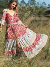 Load image into Gallery viewer, Bohemian Beach Holiday Wind Print Maxi Dress
