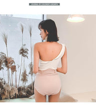 Load image into Gallery viewer, Sexy Swimsuit Female Retro One-shoulder Slimming Conjoined Spa Bikini Swimwear
