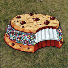 Load image into Gallery viewer, Printed New Beach Towel Shawl Chocolate Sandwich Biscuit Mat
