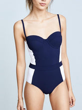 Load image into Gallery viewer, Women&#39;s Siamese Colorblock Swimsuit Bikini
