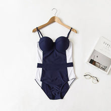 Load image into Gallery viewer, Women&#39;s Siamese Colorblock Swimsuit Bikini
