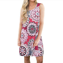 Load image into Gallery viewer, Boho Printed Sleeveless Pullover Dress
