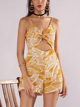 Load image into Gallery viewer, Sling V-neck Strap Print Jumpsuit
