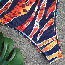 Load image into Gallery viewer, Sexy Leopard Print Bikini One-piece Swimsuit Deep V Strap Female
