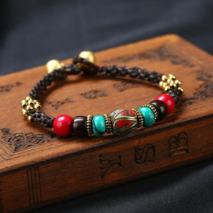New Boho Ethnic Style Jewelry Nepal Bracelet Retro Creative DIY Wax Rope Woven Jewelry