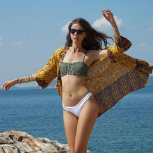 Load image into Gallery viewer, Ethnic Style Printed Beach Bikini Sunscreen Cardigan Cover-up
