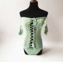 Load image into Gallery viewer, One Shoulder Sexy Hollow Crochet Solid Color One-piece Swimsuit Bikini
