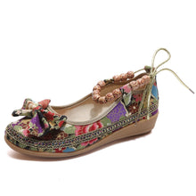 Load image into Gallery viewer, Beaded Ethnic Style Retro Bandage Embroidered Cloth Shoes
