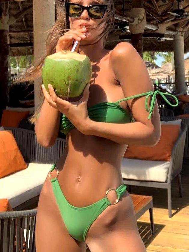 Solid Color Split Bikini Sexy Swimsuit