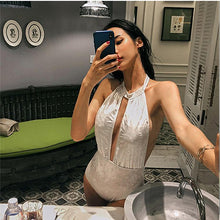 Load image into Gallery viewer, Sexy Pure White Beach Holiday One-piece Swimsuit
