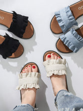 Load image into Gallery viewer, Fungus Lace Slippers Female Small Fresh Flat Sandals and Slippers
