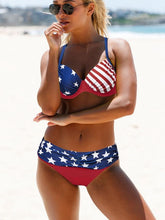 Load image into Gallery viewer, Sexy Bikini Print Sling Women's Swimsuit Split Two-Piece Set
