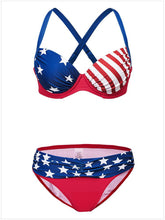 Load image into Gallery viewer, Sexy Bikini Print Sling Women's Swimsuit Split Two-Piece Set
