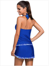 Load image into Gallery viewer, Sexy Backless Solid Two-piece Skirt Swimsuit
