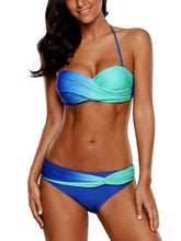 Load image into Gallery viewer, Sexy Gradient Bikini Low Waist Triangle Swimsuit
