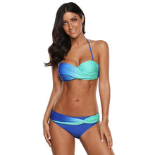 Load image into Gallery viewer, Sexy Gradient Bikini Low Waist Triangle Swimsuit
