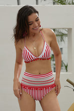 Load image into Gallery viewer, Bikini High Waist Split Tassel Swimsuit
