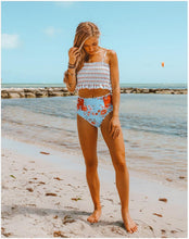 Load image into Gallery viewer, High Waist Covered Belly Slim Printed Bikini
