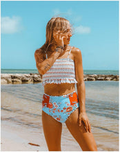 Load image into Gallery viewer, High Waist Covered Belly Slim Printed Bikini
