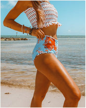 Load image into Gallery viewer, High Waist Covered Belly Slim Printed Bikini
