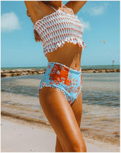 Load image into Gallery viewer, High Waist Covered Belly Slim Printed Bikini
