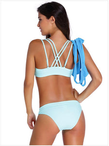Bikini Fashion Print Three-piece Split Swimsuit