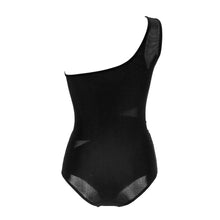 Load image into Gallery viewer, Sexy Black One-shoulder One-piece Swimsuit
