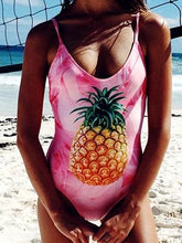 Load image into Gallery viewer, Pineapple Print One Piece Bikini
