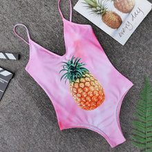 Load image into Gallery viewer, Pineapple Print One Piece Bikini
