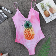 Load image into Gallery viewer, Pineapple Print One Piece Bikini
