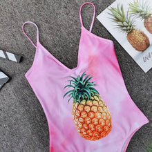 Load image into Gallery viewer, Pineapple Print One Piece Bikini
